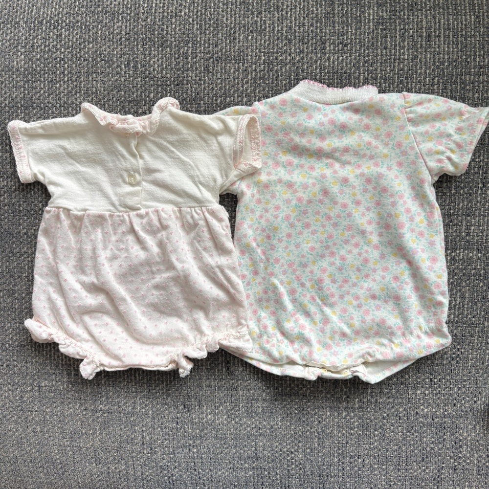 Vintage Baby Girl Romper Bundle 3M Carter’s Health-Tex Short Sleeve 2 Pack - Picture 6 of 6